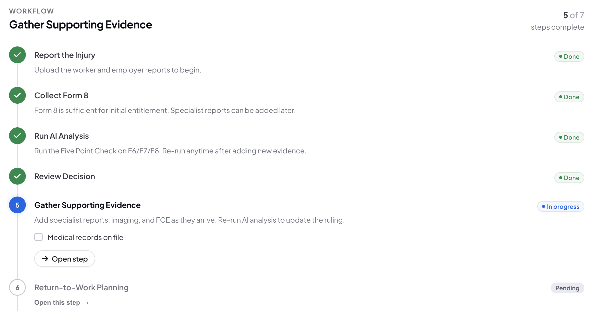 CaseAssist workflow tracker